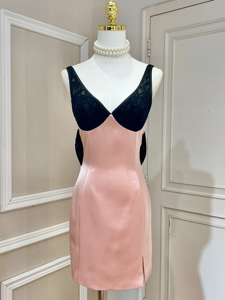 Sexy Puma Lace Bow Dress