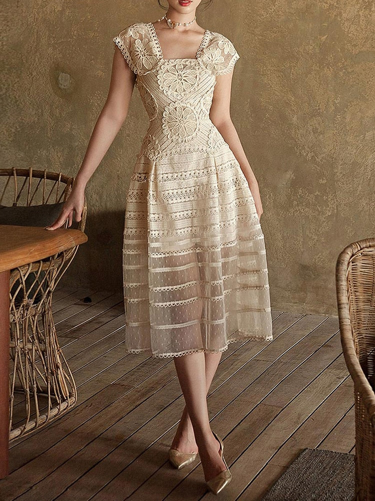 Sexy Puma Embroided Dress