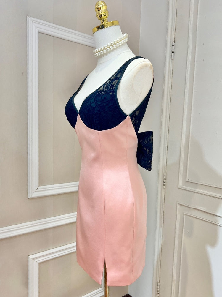 Sexy Puma Lace Bow Dress
