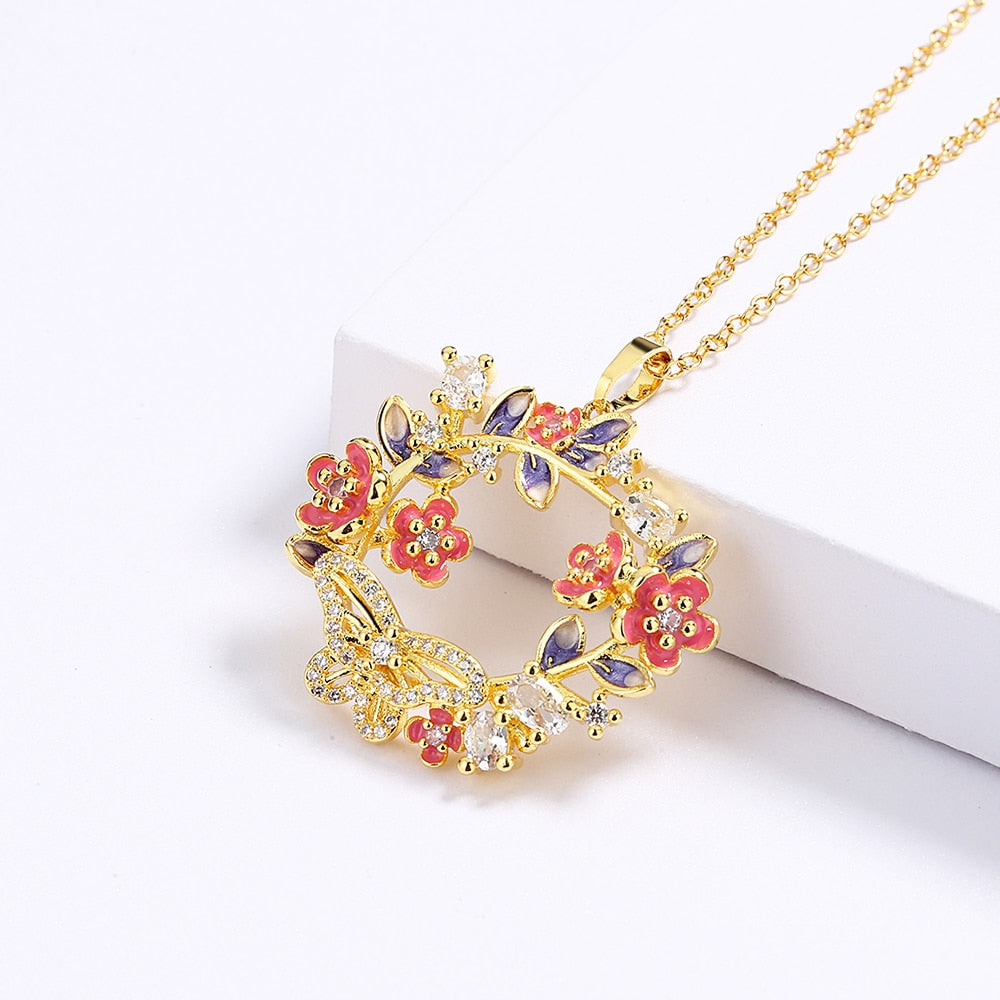 Hannah Enamel Necklace