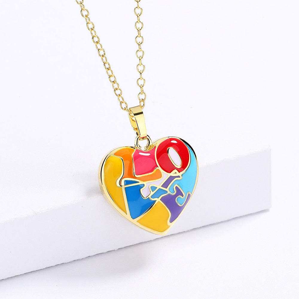 LOVE Enamel Necklace