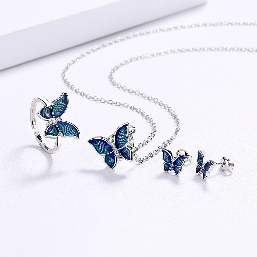 Bianca Enamel Butterfly Set