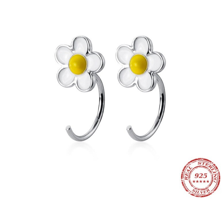 Daisy Pure Silver Earrings