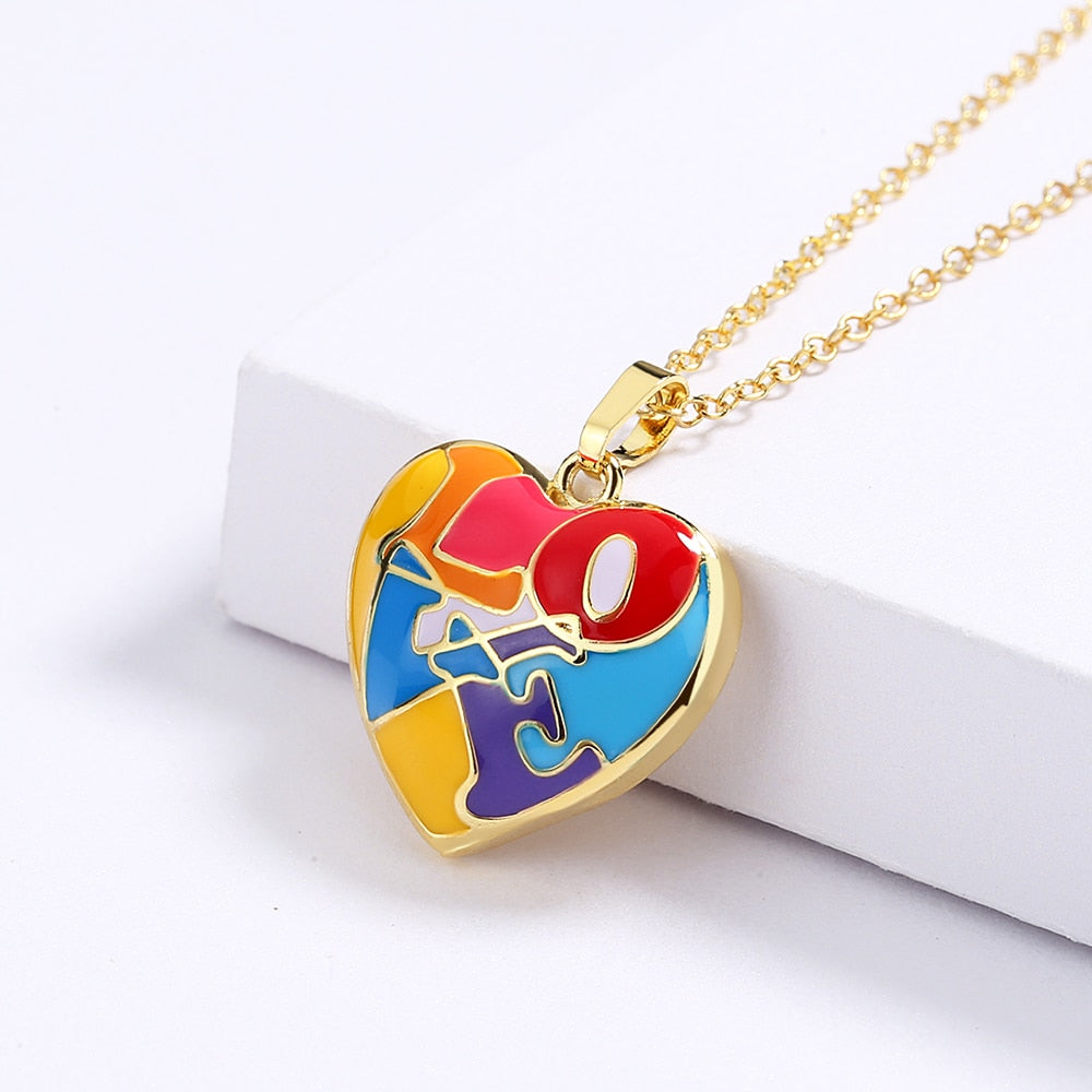 LOVE Enamel Necklace