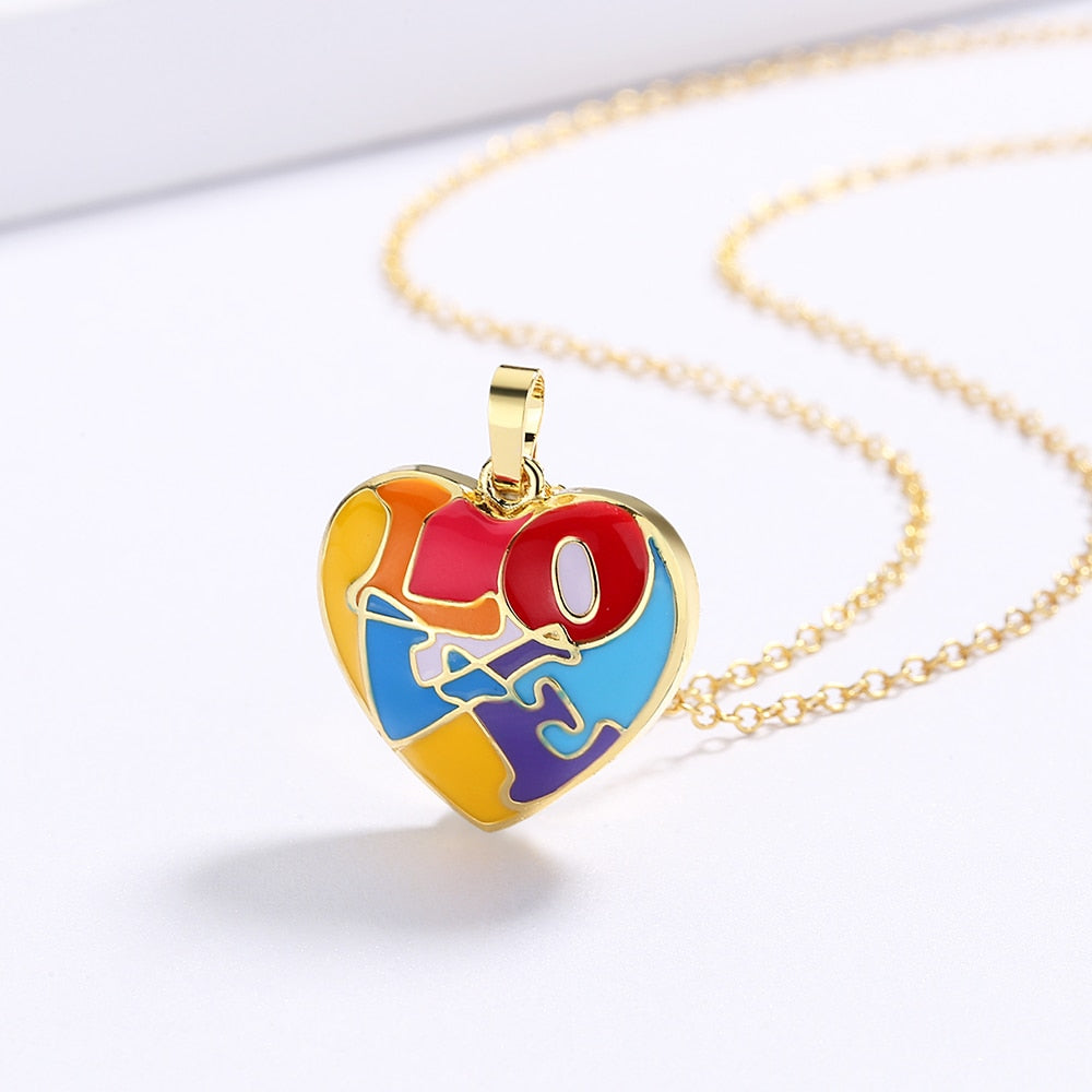 LOVE Enamel Necklace
