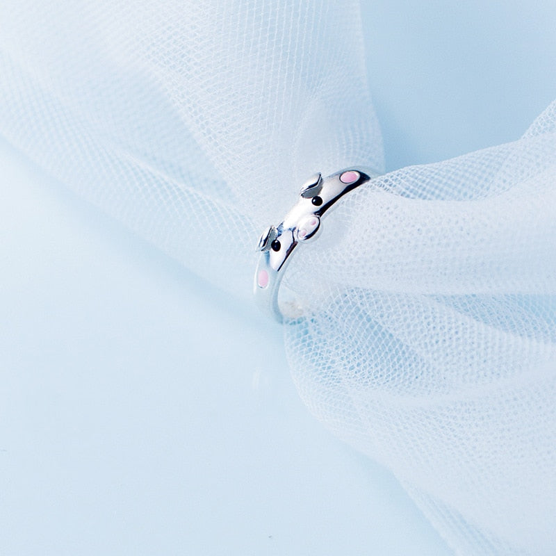 Mizz Piggy Pure Silver Ring