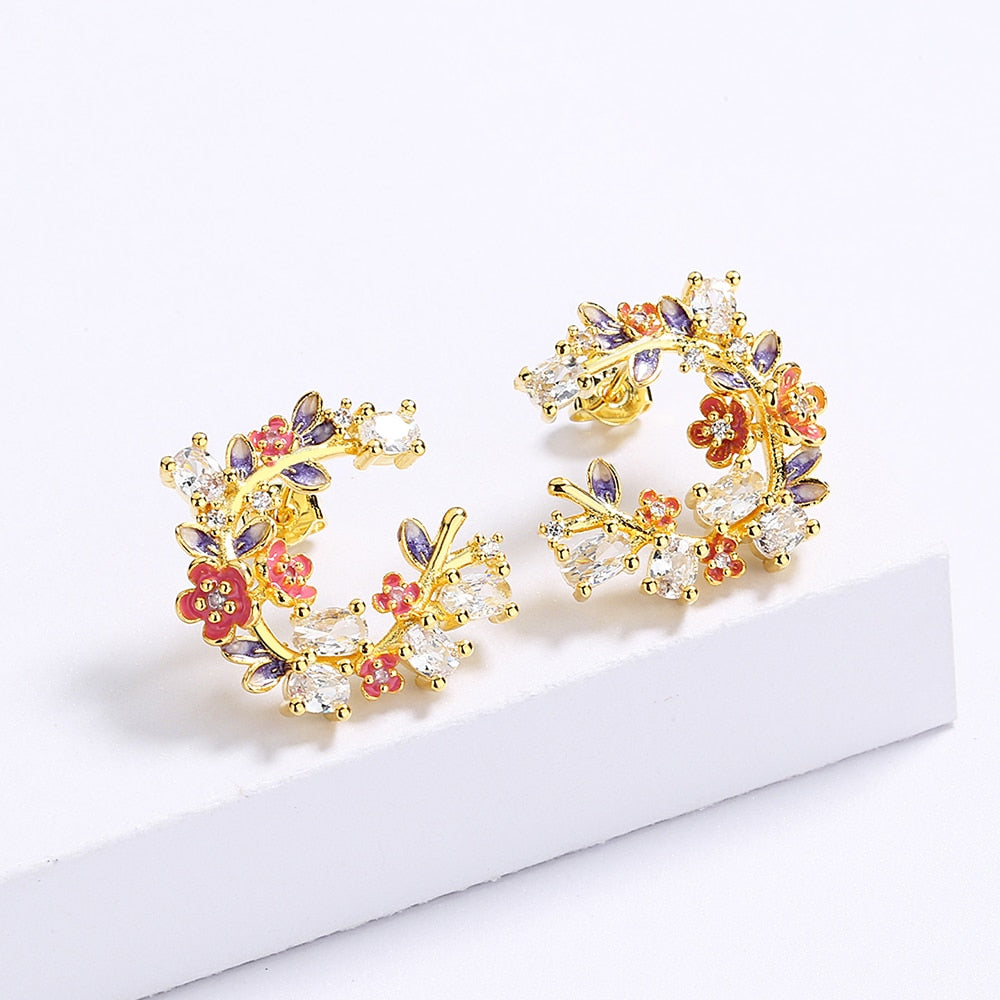 Hannah Enamel Earrings