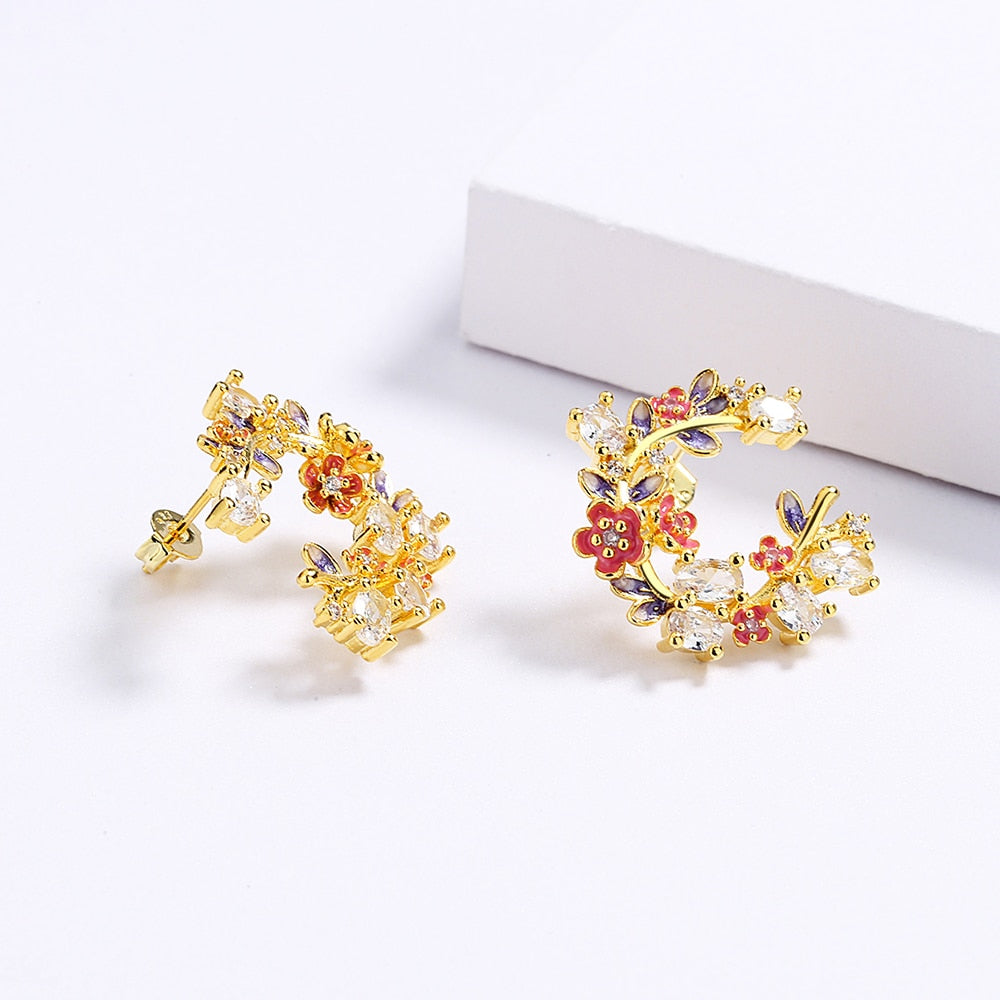 Hannah Enamel Earrings
