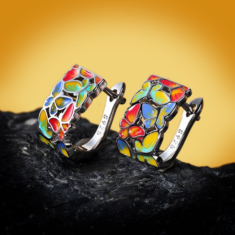 Alexandra Enamel Earrings