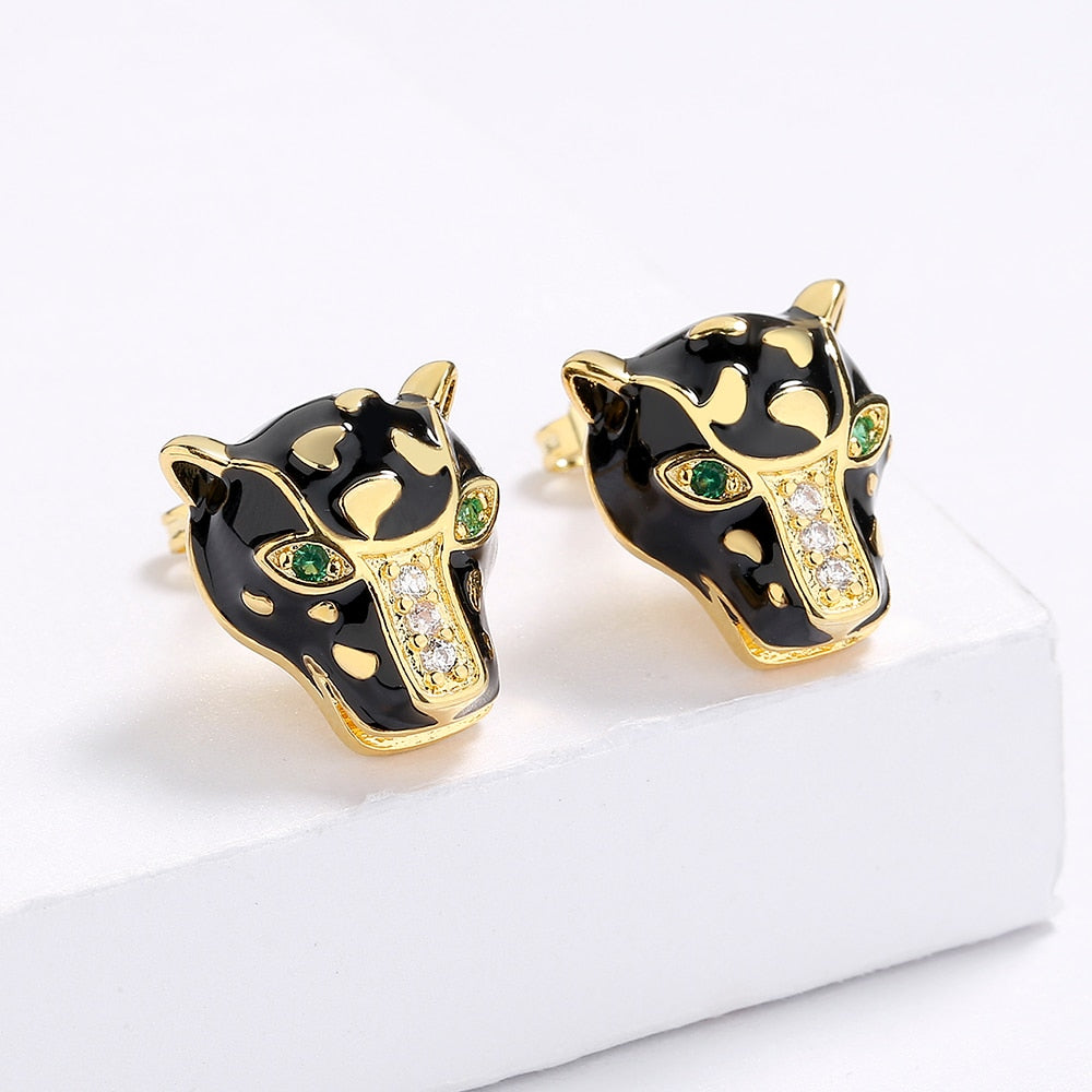 Gold shop puma earrings