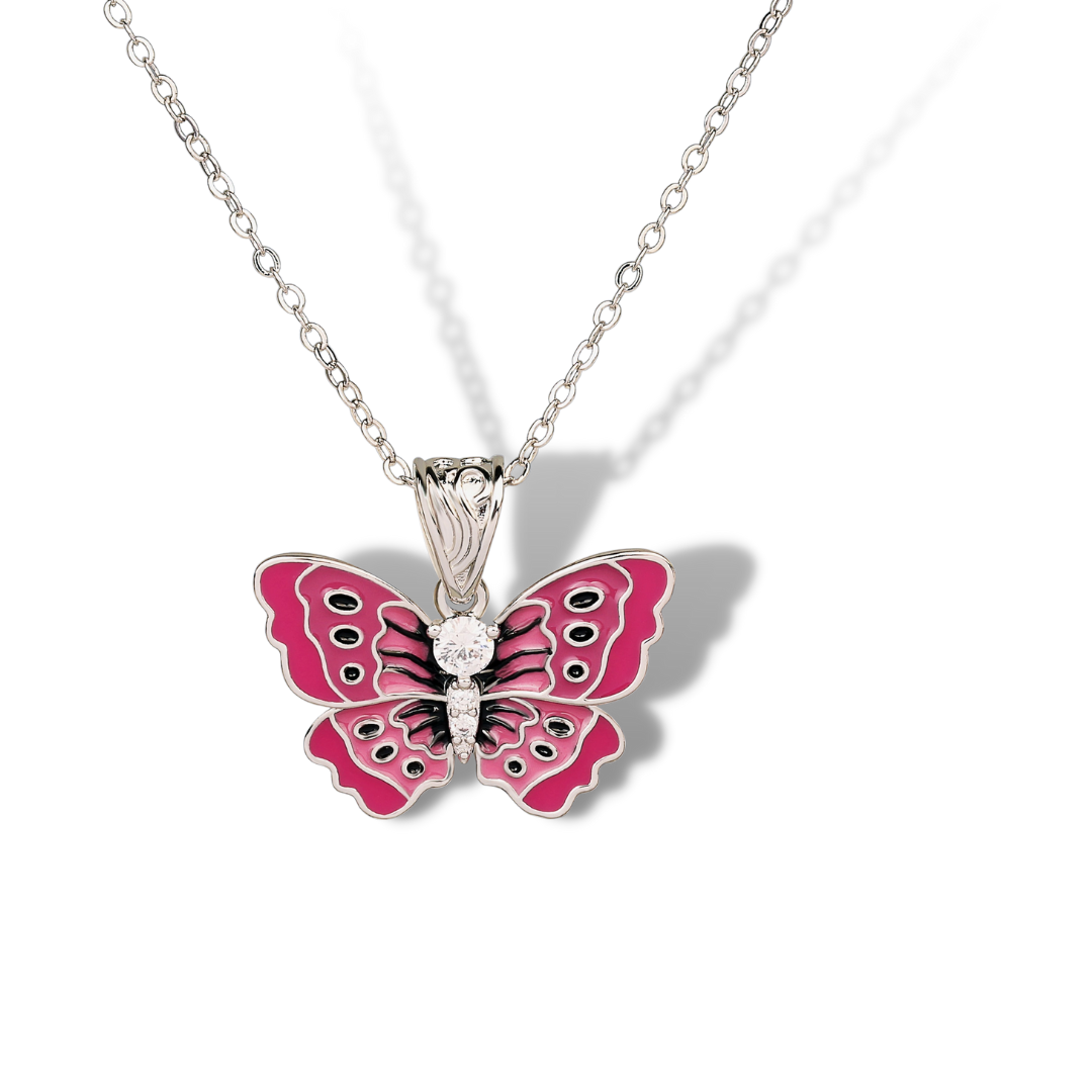 Torry Enamel Butterfly Necklace